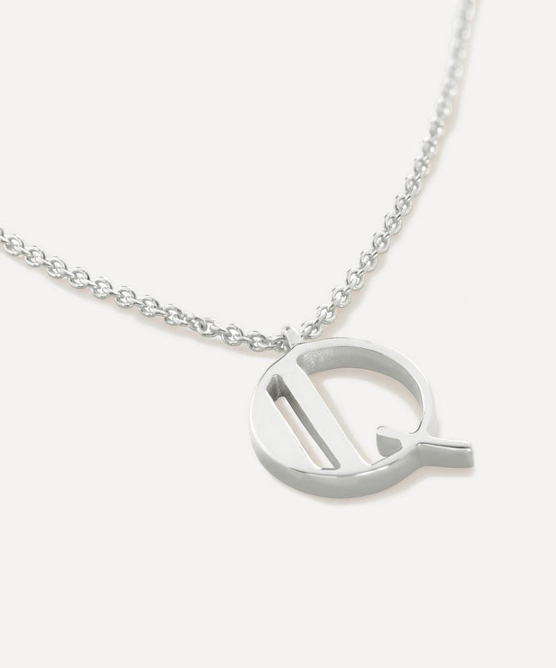 Monica Vinader Sterling Silver Initial Q Pendant Necklace