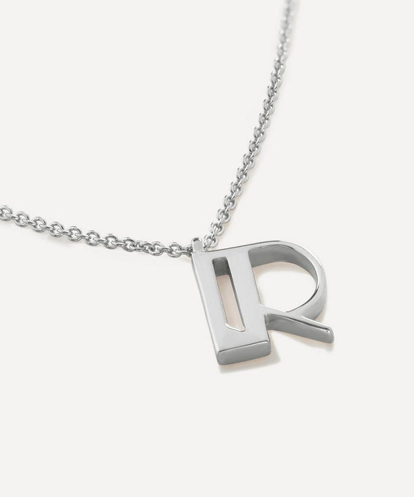 Monica Vinader Sterling Silver Initial R Pendant Necklace