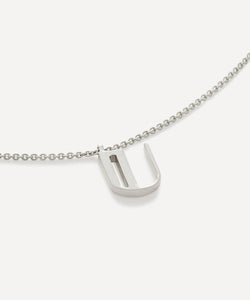 Monica Vinader Sterling Silver Initial U Pendant Necklace