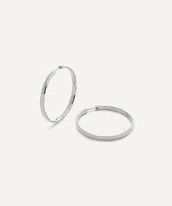 Monica Vinader Sterling Silver Siren Muse Wave Large Hoop Earrings