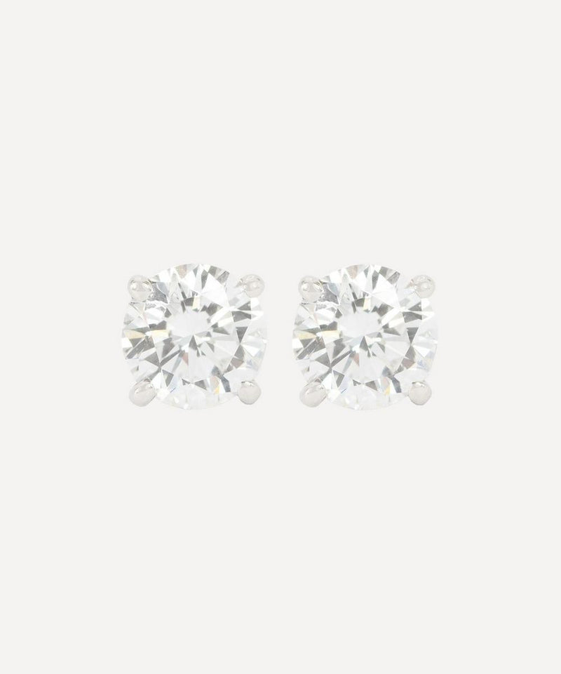 Kojis 18ct White Gold Classic Diamond Stud Earrings