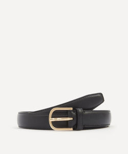 Toteme Slim Black Leather Trouser Belt