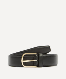 Toteme Wide Black Leather Trouser Belt