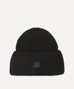 Acne Studios Small Face Logo Wool Beanie Hat