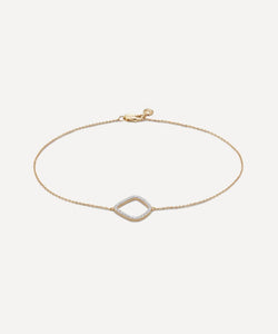 Monica Vinader 14ct Gold Lab-Grown Diamond Riva Kite Chain Bracelet