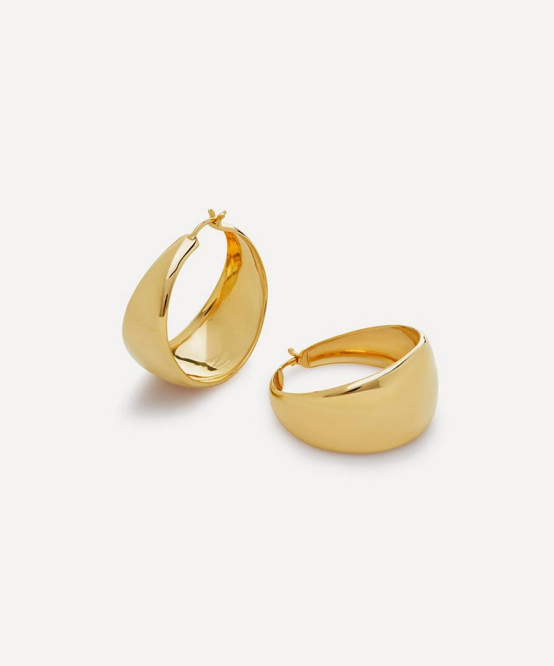 Monica Vinader Kate Young 18ct Gold-Plated Vermeil Silver Large Hoop Earrings