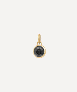 Atelier VM 18ct Gold L'Essenziale Mantra Black Diamond Charm