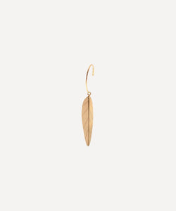 Atelier VM 9ct Gold Iside Mono Foglia Drop Earring