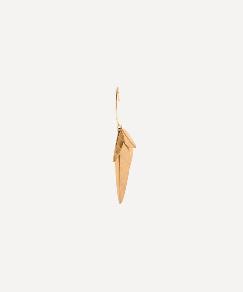 Atelier VM 9ct Gold Iside Multi Foglia Drop Earring