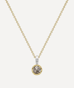 Dinny Hall 22ct Gold-Plated Vermeil Silver April Diamond Birthstone Pendant Necklace