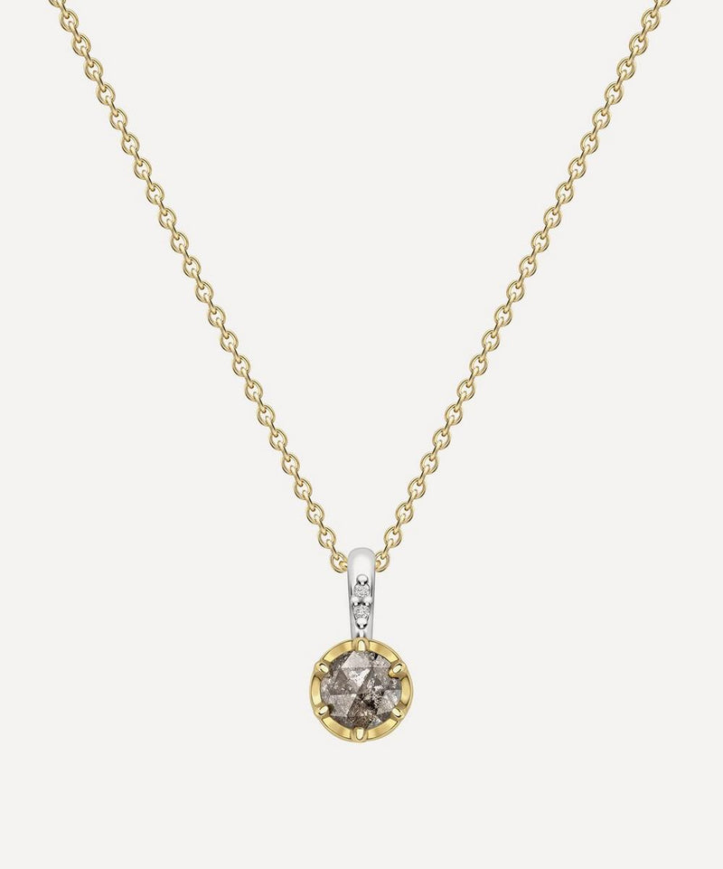 Dinny Hall 22ct Gold-Plated Vermeil Silver April Diamond Birthstone Pendant Necklace