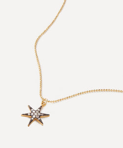 Kirstie Le Marque Mixed Metal Diamond Cosmic Star Pendant Necklace