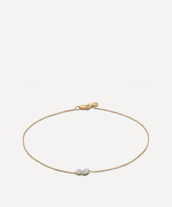 Monica Vinader 14ct Gold Diamond Duo Bracelet