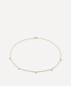 Monica Vinader 18ct Gold-Plated Vermeil Silver Heart Station Chain Necklace