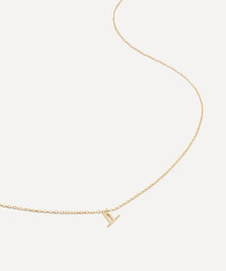 Monica Vinader 14ct Gold Small X Initial Pendant Necklace