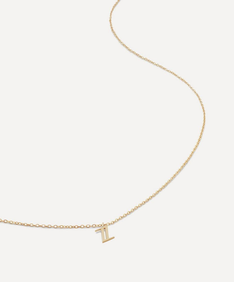 Monica Vinader 14ct Gold Small Z Initial Pendant Necklace