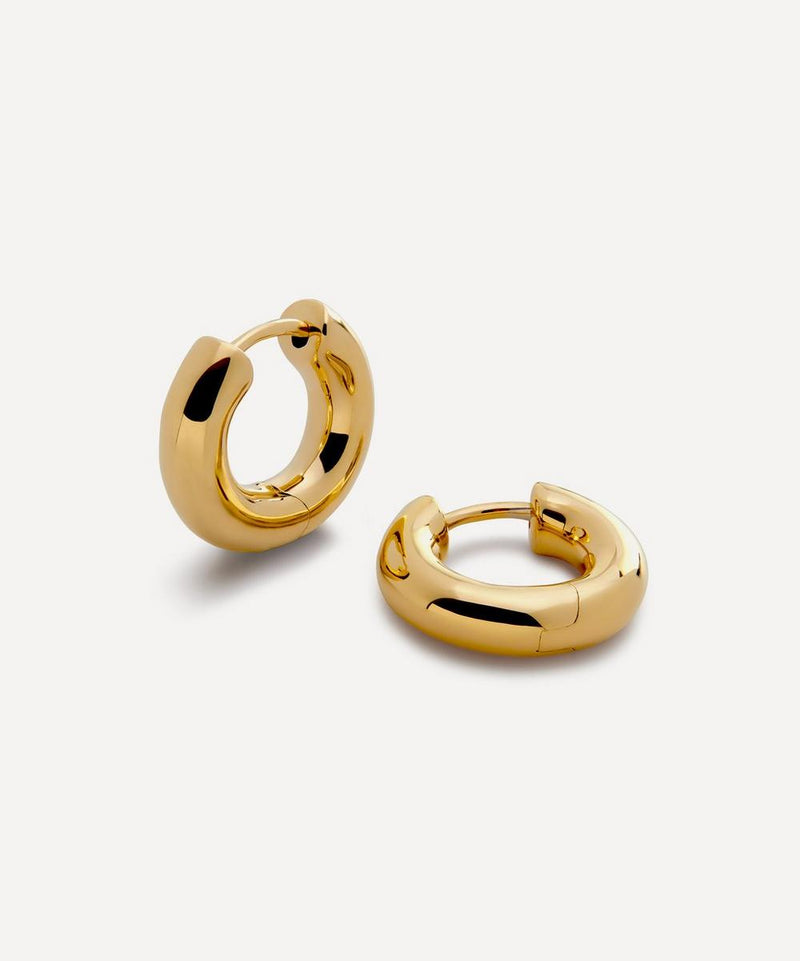 Monica Vinader 18ct Gold-Plated Vermeil Silver Essential Click Huggie Hoop Earrings