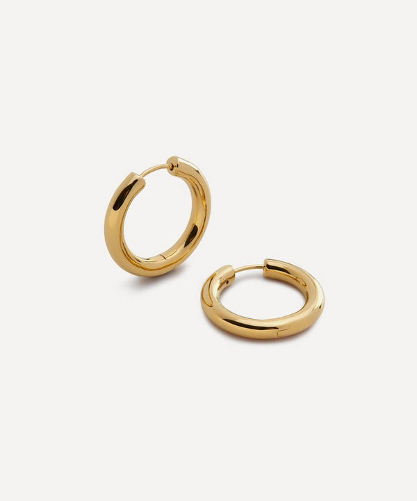 Monica Vinader 18ct Gold-Plated Vermeil Silver Essential Click Medium Hoop Earrings