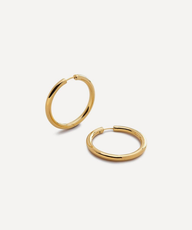 Monica Vinader 18ct Gold-Plated Vermeil Silver Essential Click Large Hoop Earrings