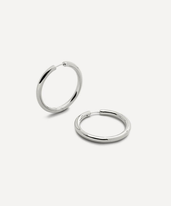 Monica Vinader Sterling Silver Essential Click Large Hoop Earrings