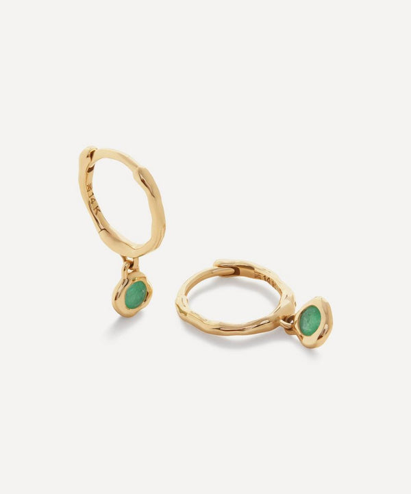 Monica Vinader 14ct Gold Siren Mini Hoop Earrings