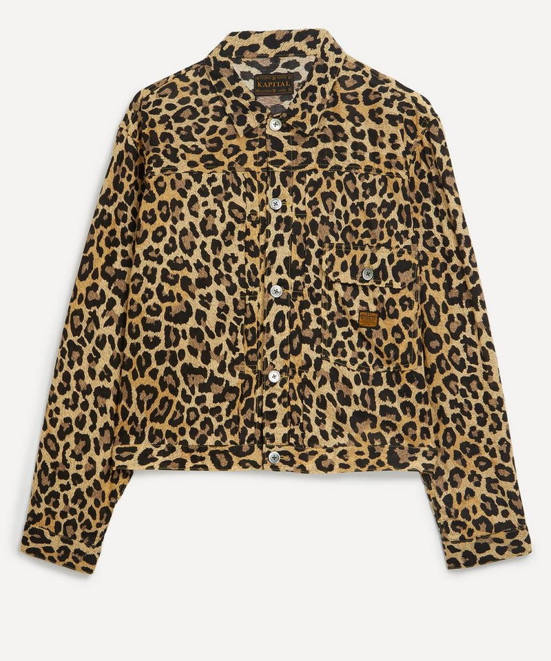 Kapital Leopard Print Cotton-Gauze 1st Jacket