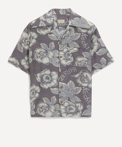 Kapital KOCHI & ZEPHYR ANEMONE RANGLE Collar Silk Rayon Aloha Shirt