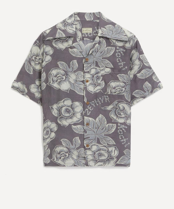 Kapital KOCHI & ZEPHYR ANEMONE RANGLE Collar Silk Rayon Aloha Shirt