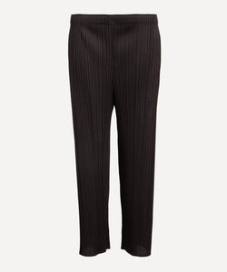 Pleats Please Issey Miyake MONTHLY COLOURS: APRIL Pleated Straight-Leg Cropped Trousers