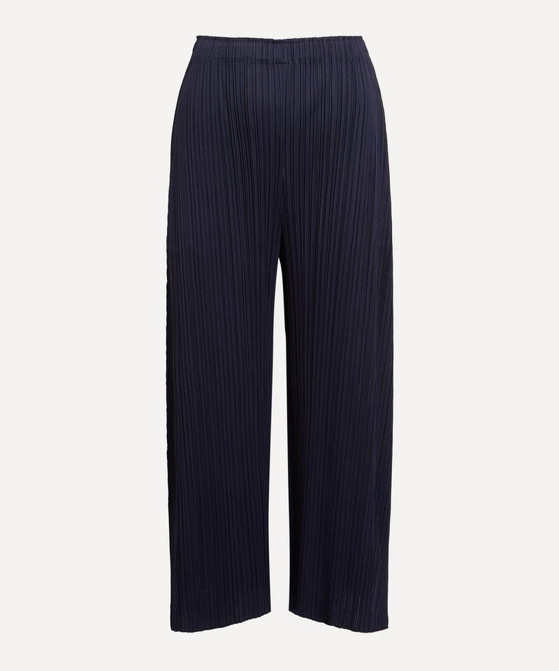 Pleats Please Issey Miyake MONTHLY COLOURS JUNE Cropped Wide-Leg Pleated Trousers