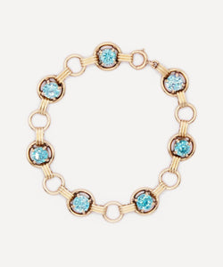 Kojis 14ct Gold Vintage Zircon Bracelet