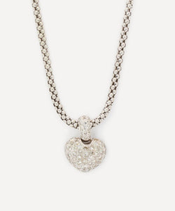 Kojis 18ct White Gold Diamond Heart Pendant Necklace