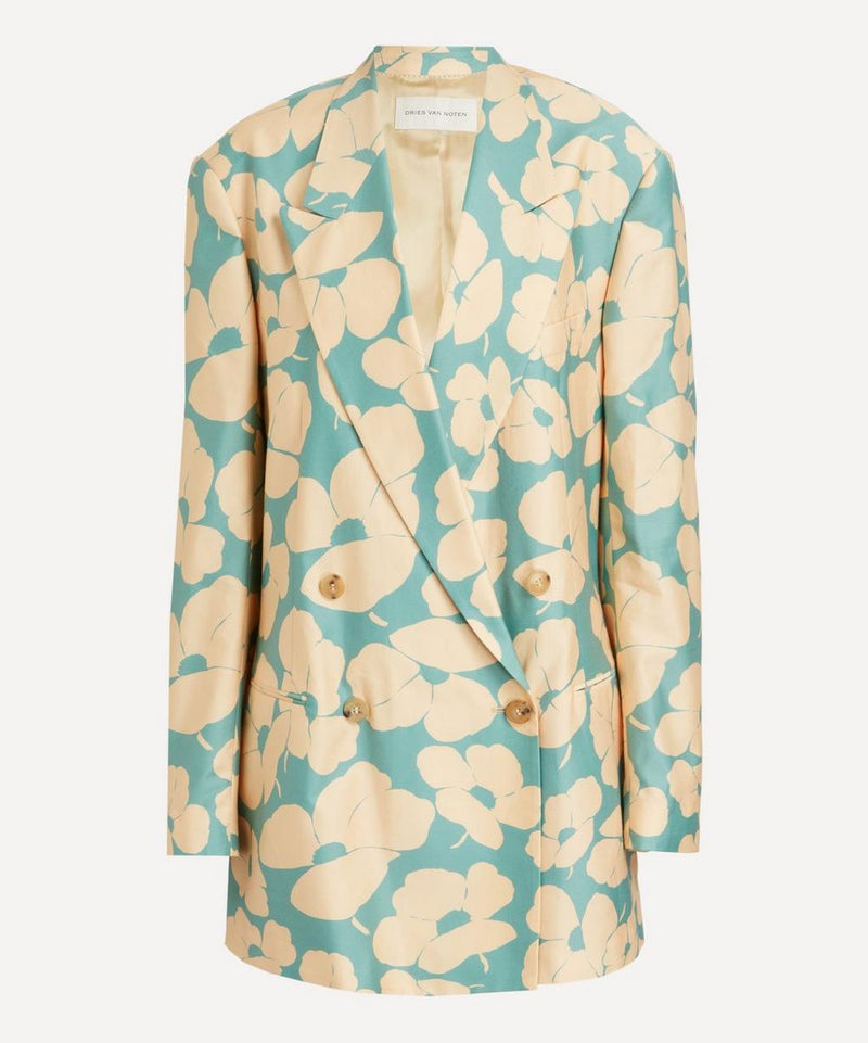 Dries Van Noten Printed Oversized Blazer