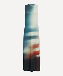 Issey Miyake Light Leek Sleeveless Maxi-Dress