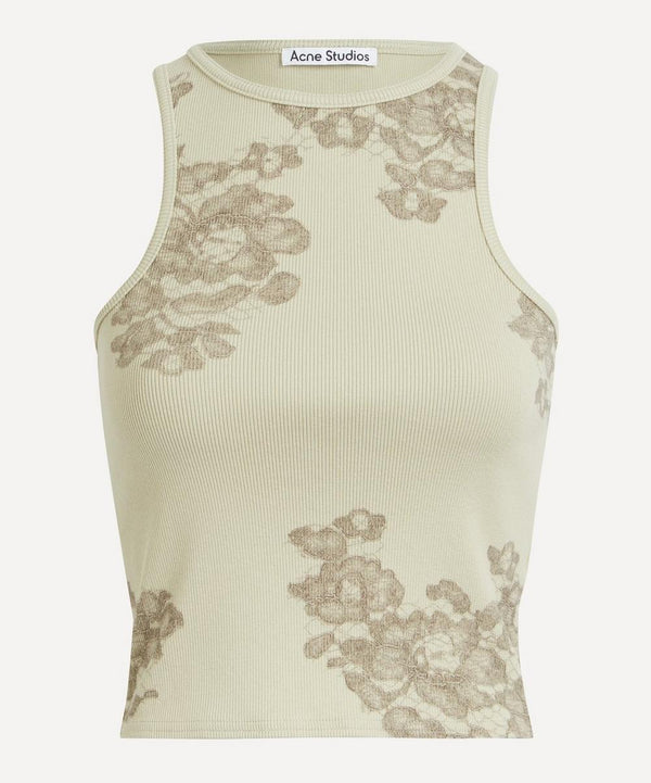 Acne Studios Printed Lace Tank Top