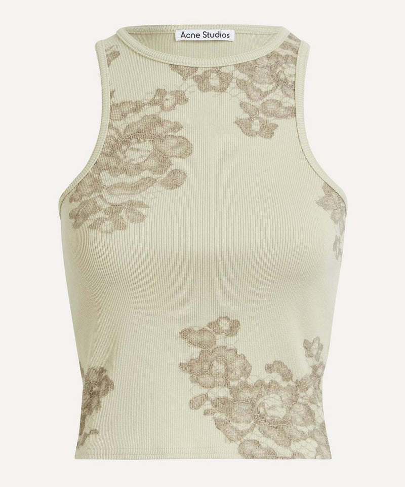 Acne Studios Printed Lace Tank Top