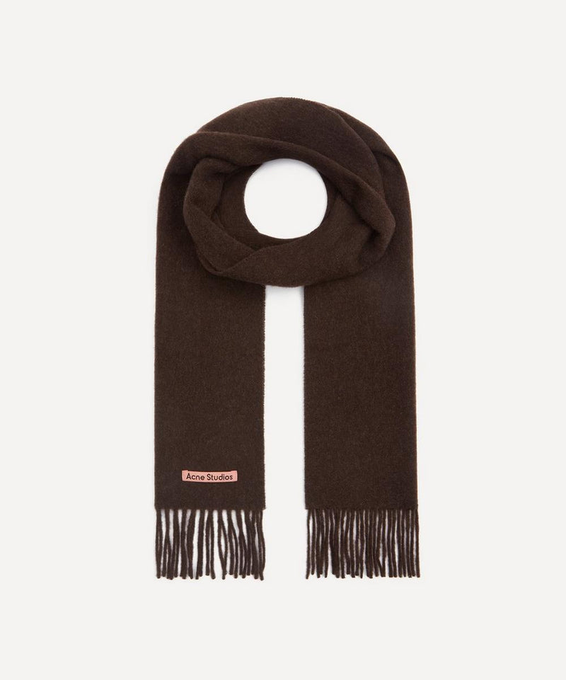 Acne Studios Skinny Fringe Wool Scarf