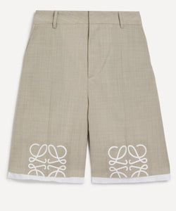 Loewe Anagram Wool Shorts