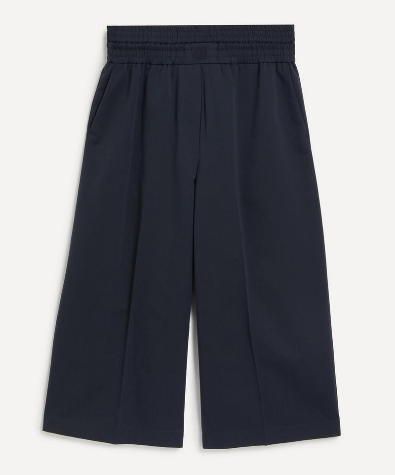 Loewe Cropped Cotton-Silk Trousers