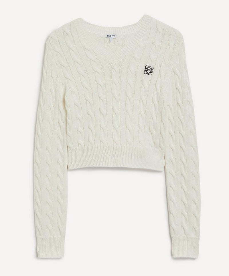 Loewe Cotton Cable-Knit Jumper