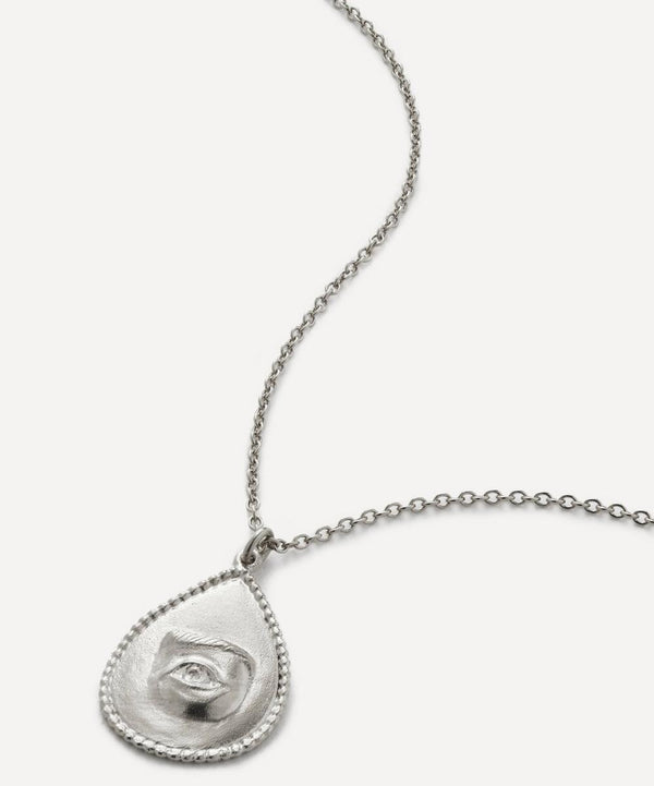 Alex Monroe Sterling Silver Sense of Sight Eye Pendant Necklace