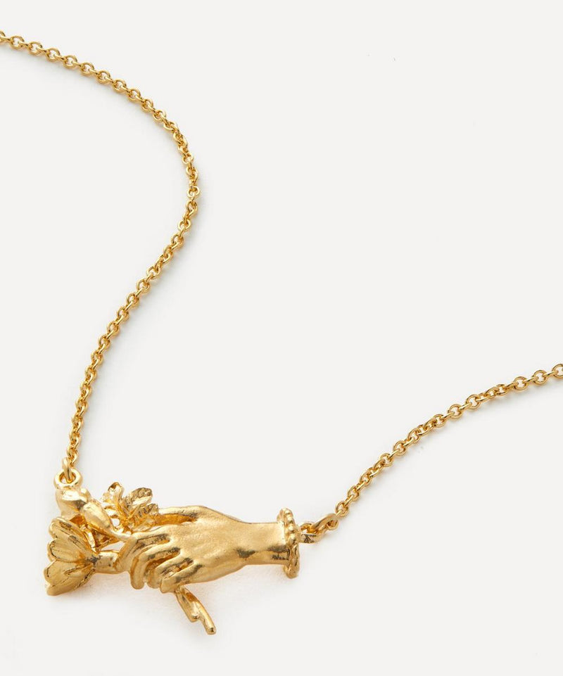 Alex Monroe 22ct Gold-Plated Gift of Flowers Inline Pendant Necklace