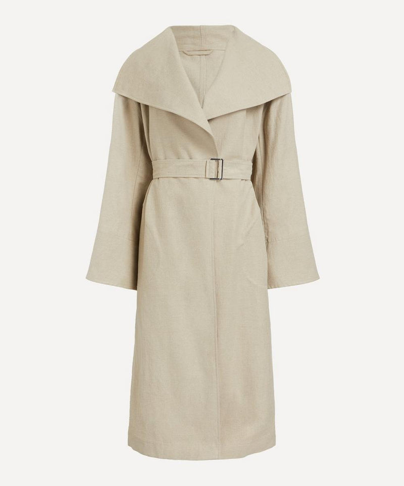 Toteme Signature Linen Trench Coat