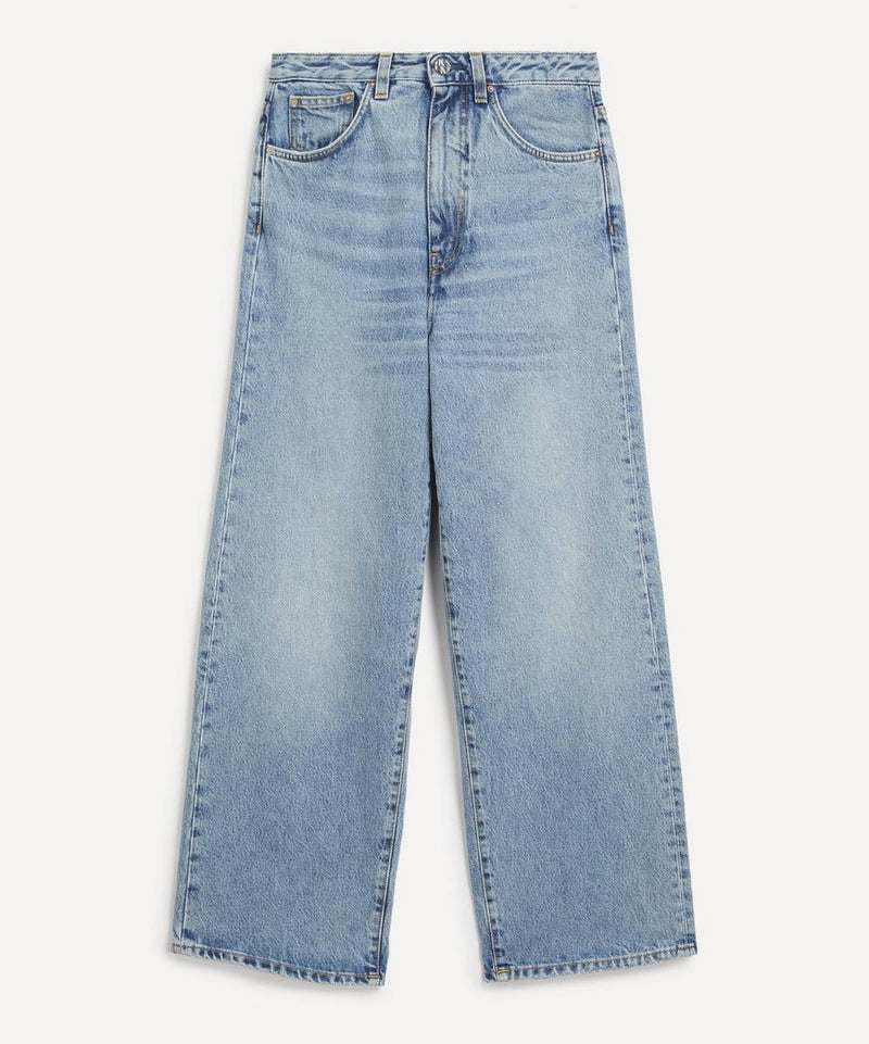 Toteme Flare Fit Worn Blue Jeans