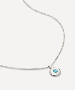 Monica Vinader Sterling Silver December Birthstone Pendant Necklace