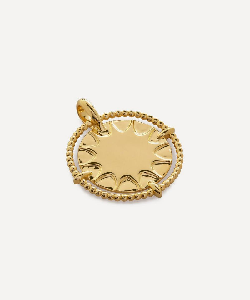 Monica Vinader 18ct Gold-Plated Vermeil Silver Talisman Sun Pendant Charm