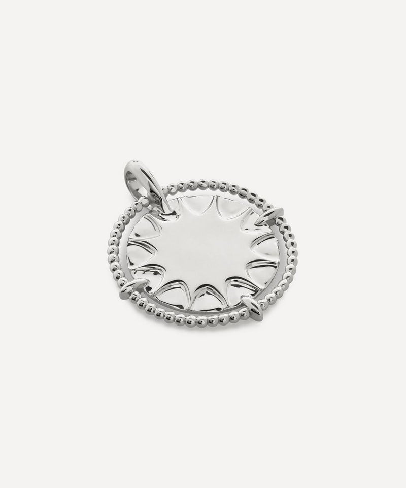 Monica Vinader Sterling Silver Talisman Sun Pendant Charm