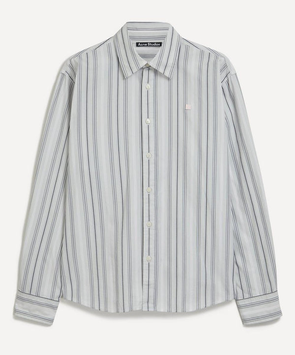 Acne Studios Face Logo Striped Shirt