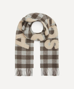 Acne Studios Check Logo Scarf