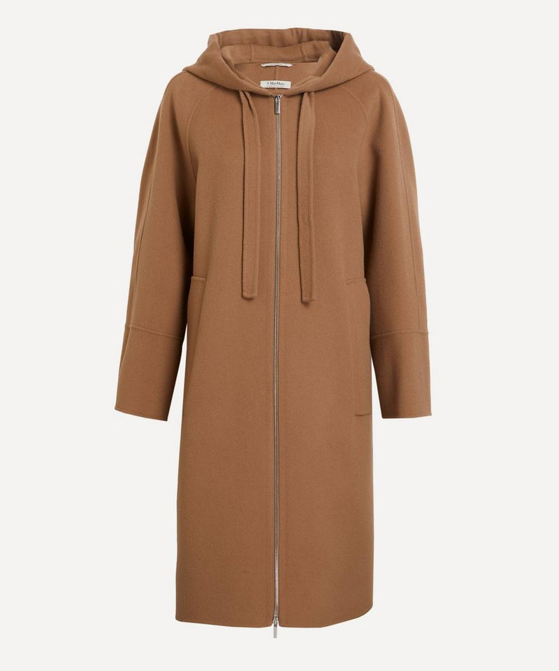 S Max Mara Felpi Wool Hooded Coat